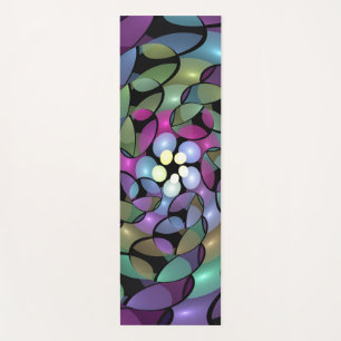 Esterilla De Yoga Movimientos coloridos Resumen Arte Fractal Trippy