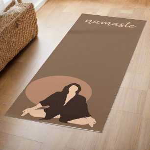 Esterilla De Yoga Mujeres Boho ejercen movimientos Namaste Yogi Brow