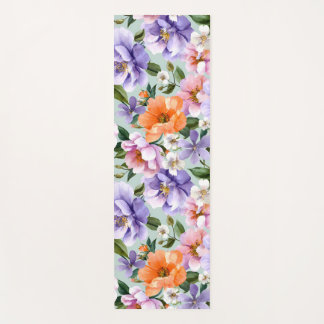Esterilla De Yoga Muted Colorful Flowers Boho flower 