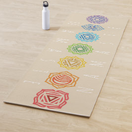 Esterilla De Yoga Namaste Chakras coloreado arco iris