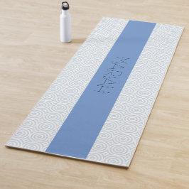 Esterilla De Yoga Namaste Circle Geo en Cornflower con nombre person