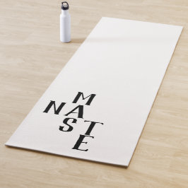 Esterilla De Yoga Namaste inversible en blanco y negro