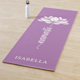 Esterilla De Yoga Namaste Lotus Flower Modern Lavender Nombre person