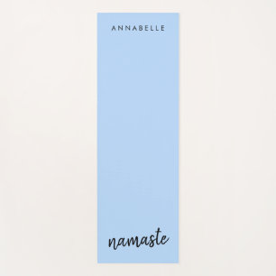 Esterilla De Yoga Namasté   Medición del nombre azul Pastel moderno