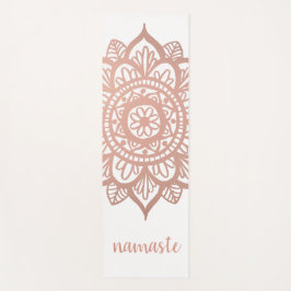 Esterilla De Yoga Namaste nuevo Rosa dorado Mandala blanco