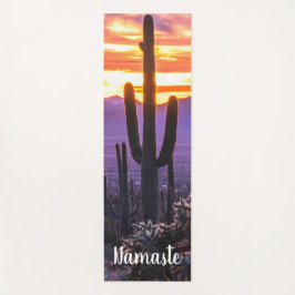 Esterilla De Yoga Namaste Purple Naranja Cactus Arizona Sunset Perso