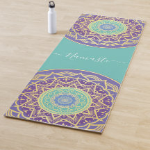 Namaste Púrpura Índigo Oro Turquesa Mandala Boho 