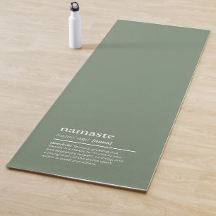 Esterilla De Yoga Namaste Sage Green Simple Moderno Minimalista