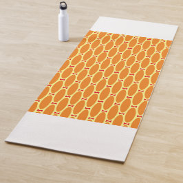 Esterilla De Yoga Naranja brillante Patrón de baldosas amarillas Ray