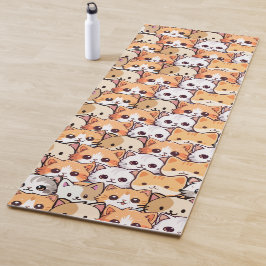 Esterilla De Yoga Naranja gatito patrón mascota