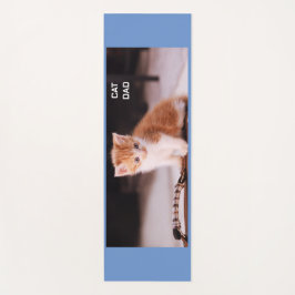 Esterilla De Yoga Naranja Kitten "Cat Dad" azul
