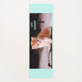 Esterilla De Yoga Naranja Kitten de color azul claro suave "mamá gat