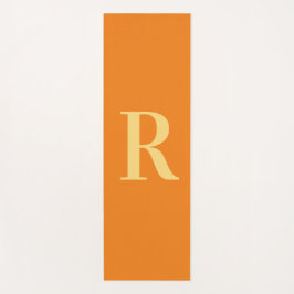 Esterilla De Yoga Naranja monograma moderno