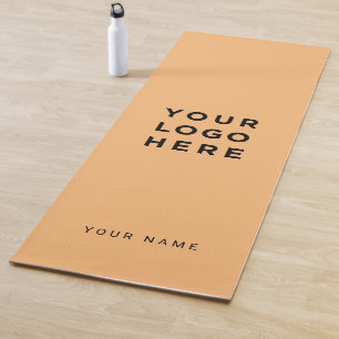 Esterilla De Yoga Naranja personalizado Nombre del logotipo comercia