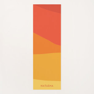 Esterilla De Yoga Naranja rojo geométrico mínimo Yellow Fitness