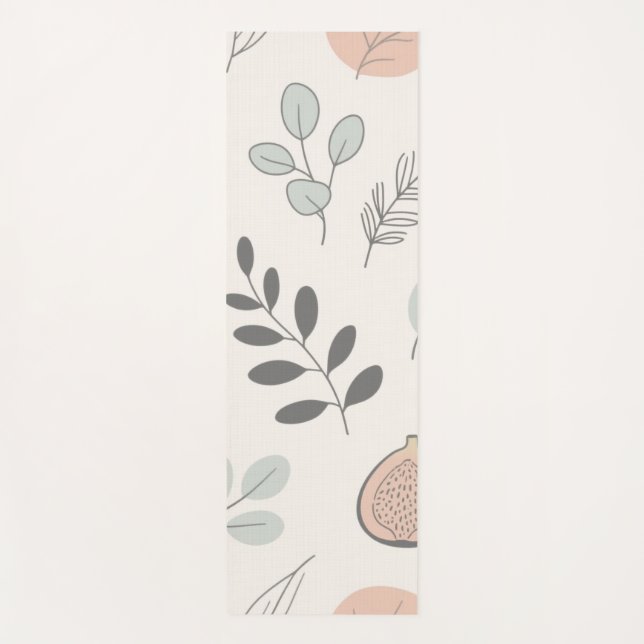 Esterilla De Yoga Natural Ease – Fine-Line Leaf Art Towel (Anverso)