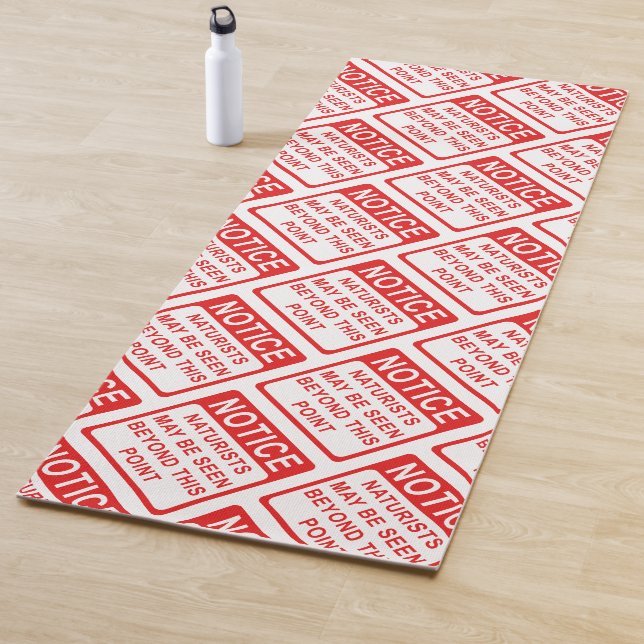 Esterilla De Yoga Naturista - Cartel de advertencia de los naturista (In situ)