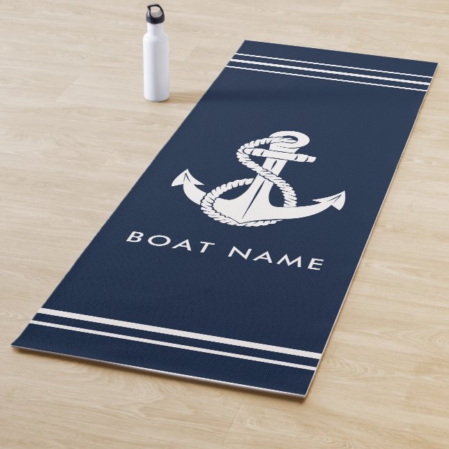 Esterilla De Yoga Nautical Boat Anchor and Name Custom (In situ)