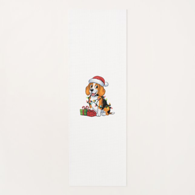 Esterilla De Yoga Navidades de Perros de Santa Hat Beagle (Anverso)