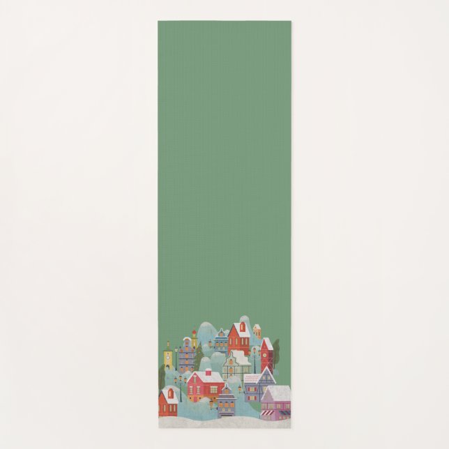 Esterilla De Yoga Navidades de Winter Town (Anverso)