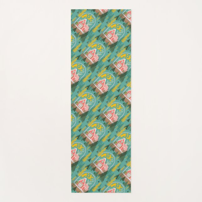 Esterilla De Yoga Navidades noche cabinas finlandesas, árboles y tir (Anverso)