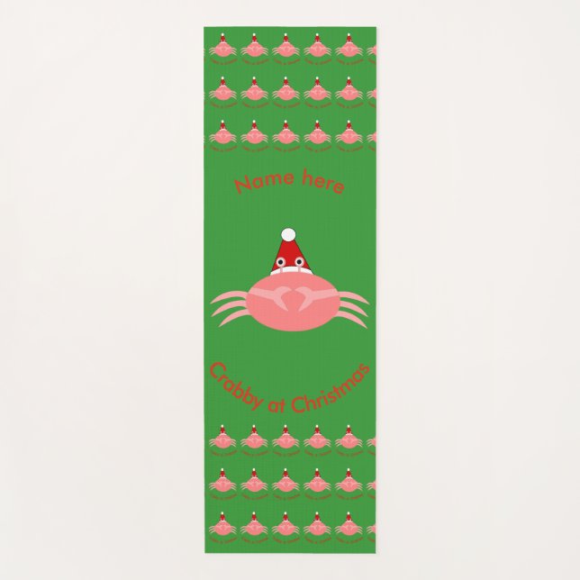 Esterilla De Yoga Navidades Personalizado de cangrejo yoga (Anverso)