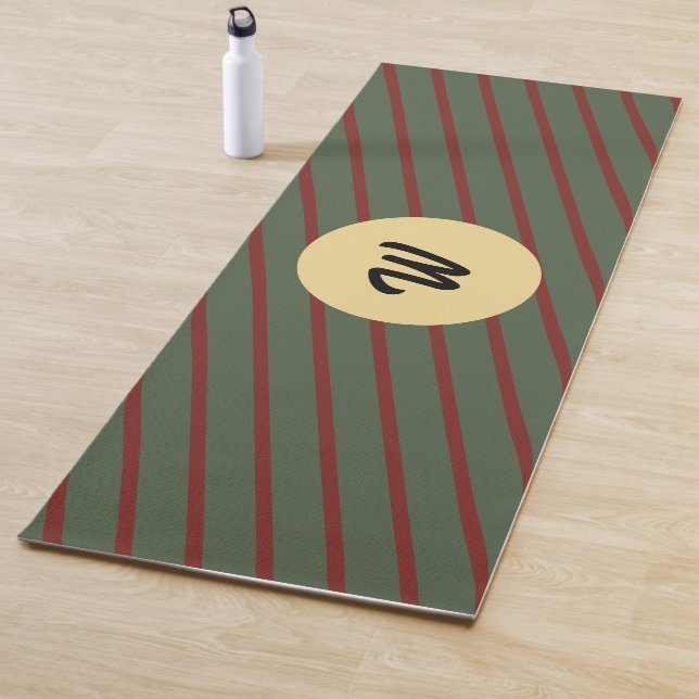 Esterilla De Yoga Navidades rayas rojas Personalizado de la familia  (In situ)