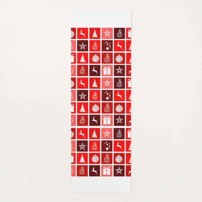 Esterilla De Yoga Navidades rojos festividad reno de árbol lindo (Anverso)