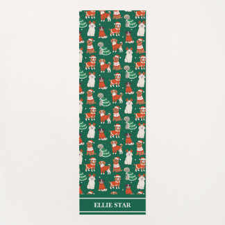 Esterilla De Yoga Navidades verdes perros Chica personalizado