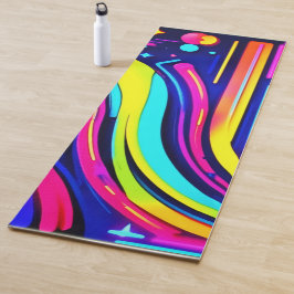 Esterilla De Yoga Neon Dreams: Una Odisea Digital Psicodélica