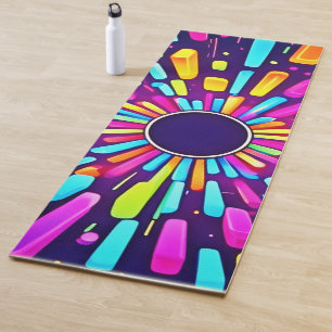 Esterilla De Yoga Neon Dreamscape: Un viaje psicodélico