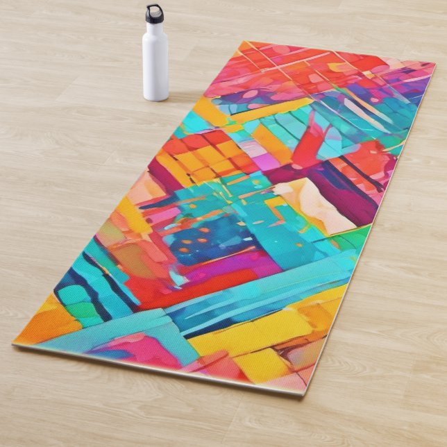 Esterilla De Yoga Neon Geometric Dreamscape (In situ)