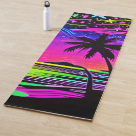 Esterilla De Yoga Neon Night Beachscape