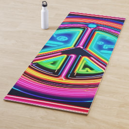 Esterilla De Yoga Neon Peace Mandala
