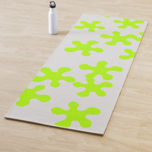 Esterilla De Yoga neón verde delgado luz gris niños divertidos