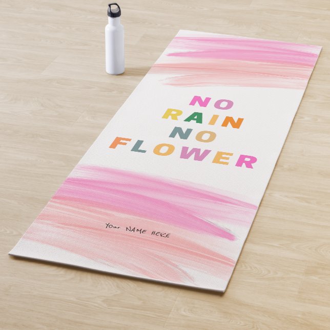 Esterilla De Yoga NO LLUVIA NI FLoWER | Decal religioso | Personaliz (In situ)