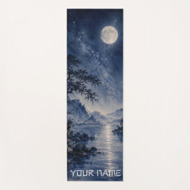 Esterilla De Yoga Noche índigo con luna plateada