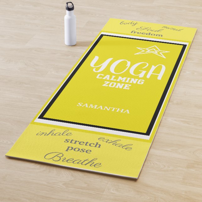 Esterilla De Yoga Nombre Blanco Amarillo (In situ)