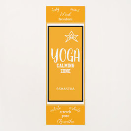 Esterilla De Yoga Nombre Blanco Naranja