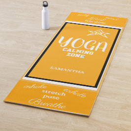 Esterilla De Yoga Nombre Blanco Naranja