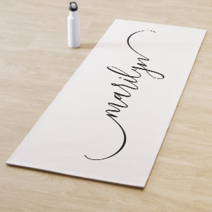 Esterilla De Yoga Nombre con firma elegante y curva