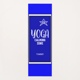 Esterilla De Yoga Nombre de Estrella Blanca Azul