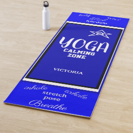 Esterilla De Yoga Nombre de Estrella Blanca Azul