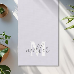 Esterilla De Yoga Nombre de familia de monograma personalizado