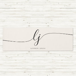 Esterilla De Yoga Nombre de firma Caligrafía simple Escritura modern