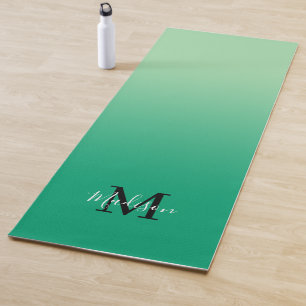 Esterilla De Yoga Nombre de guión de monograma mínimo de gradiente v