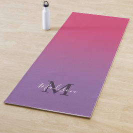 Esterilla De Yoga Nombre de guión monocromático de gradiente púrpura