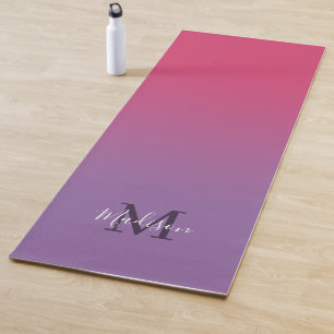 Esterilla De Yoga Nombre de guión monocromático de gradiente púrpura