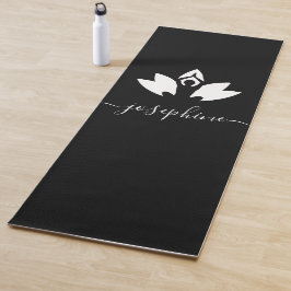 Esterilla De Yoga Nombre de guión Yoga Pose Lotus personalizado
