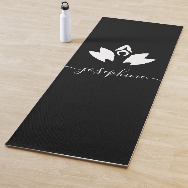 Esterilla De Yoga Nombre de guión Yoga Pose Lotus personalizado (In situ)
